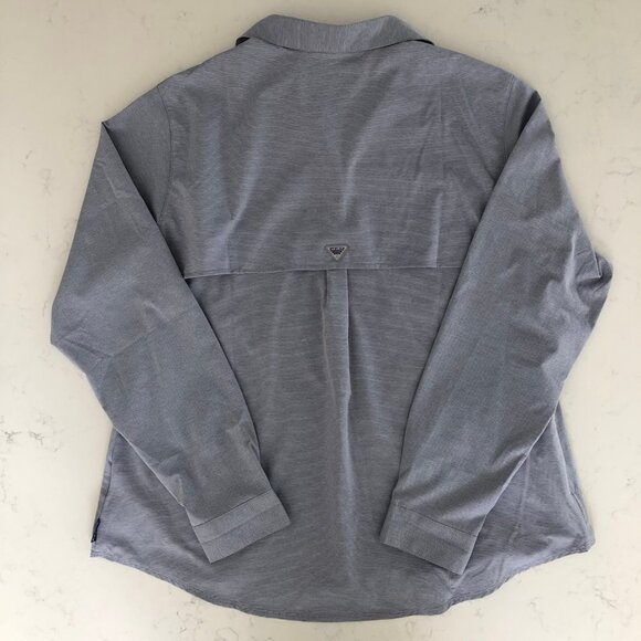 Columbia Performance Fishing Gear Lg Slv Omni Wick Shirt Blue Gray Sz XL NWOT - Picture 5 of 16
